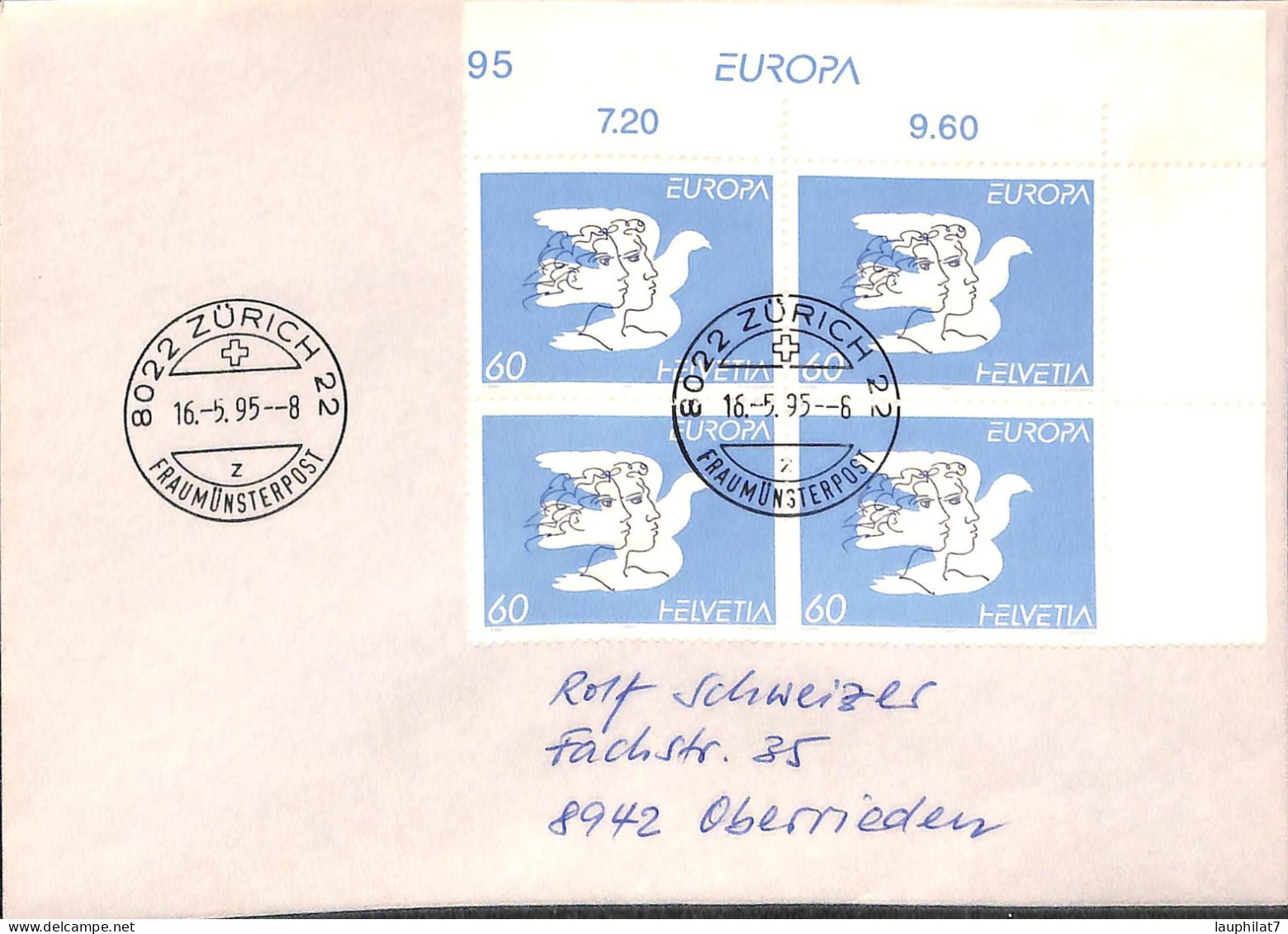 [900881]TB//-Suisse 1995 - FDC, Documents, Europa-Cept - 1995