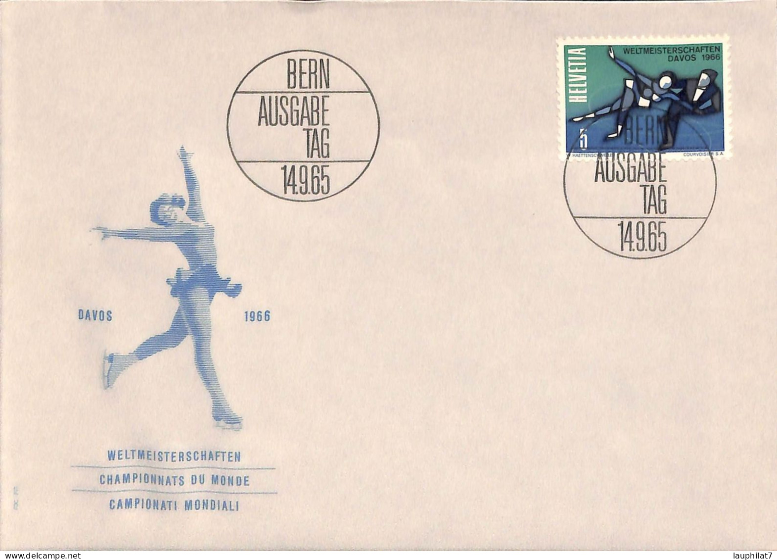 [900814]TB//-Suisse 1965 - FDC, Documents, Sports, Patinage Artistique - Eiskunstlauf