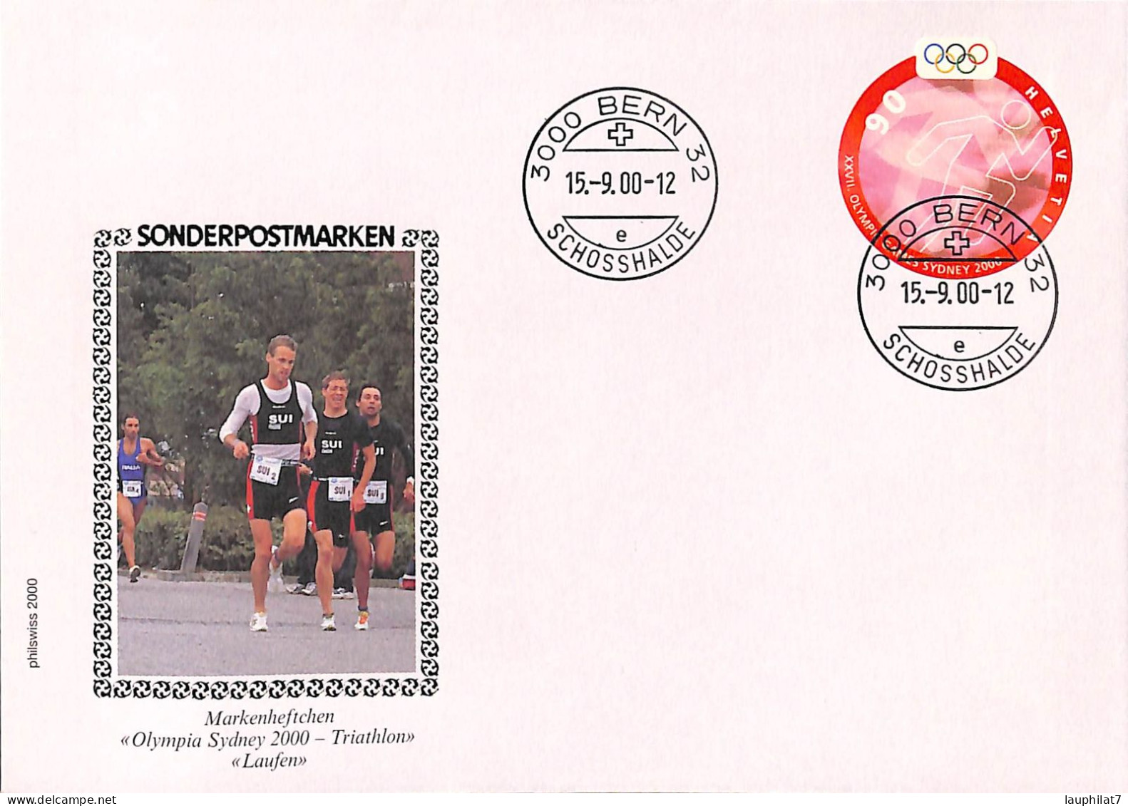 [900741]TB//-Suisse 2000 - FDC, Documents, Jeux Olympiques, Sports, Athlétisme - Summer 2000: Sydney