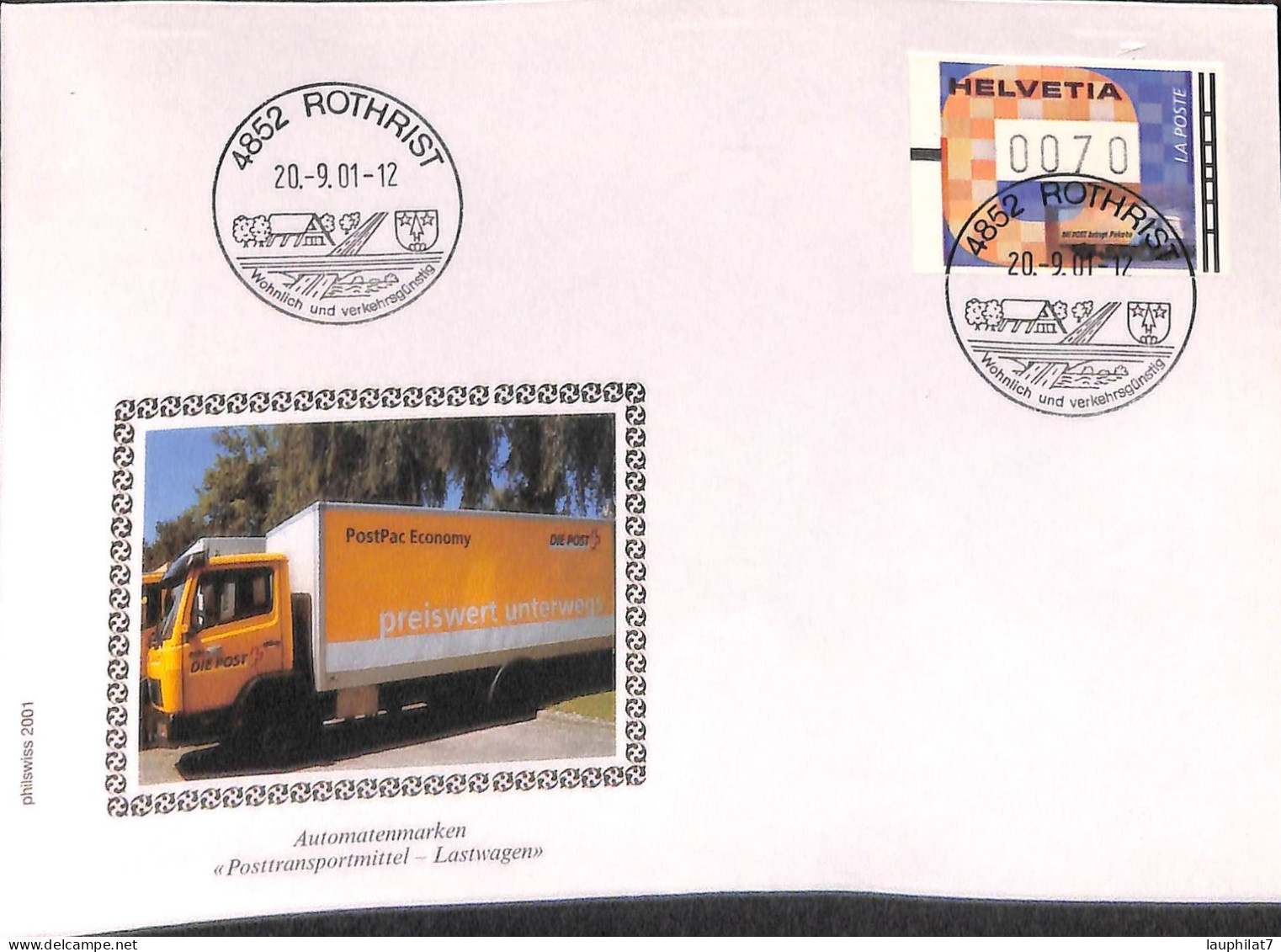 [900710]TB//-Suisse  - FDC, Documents, Transports, Camions - Trucks