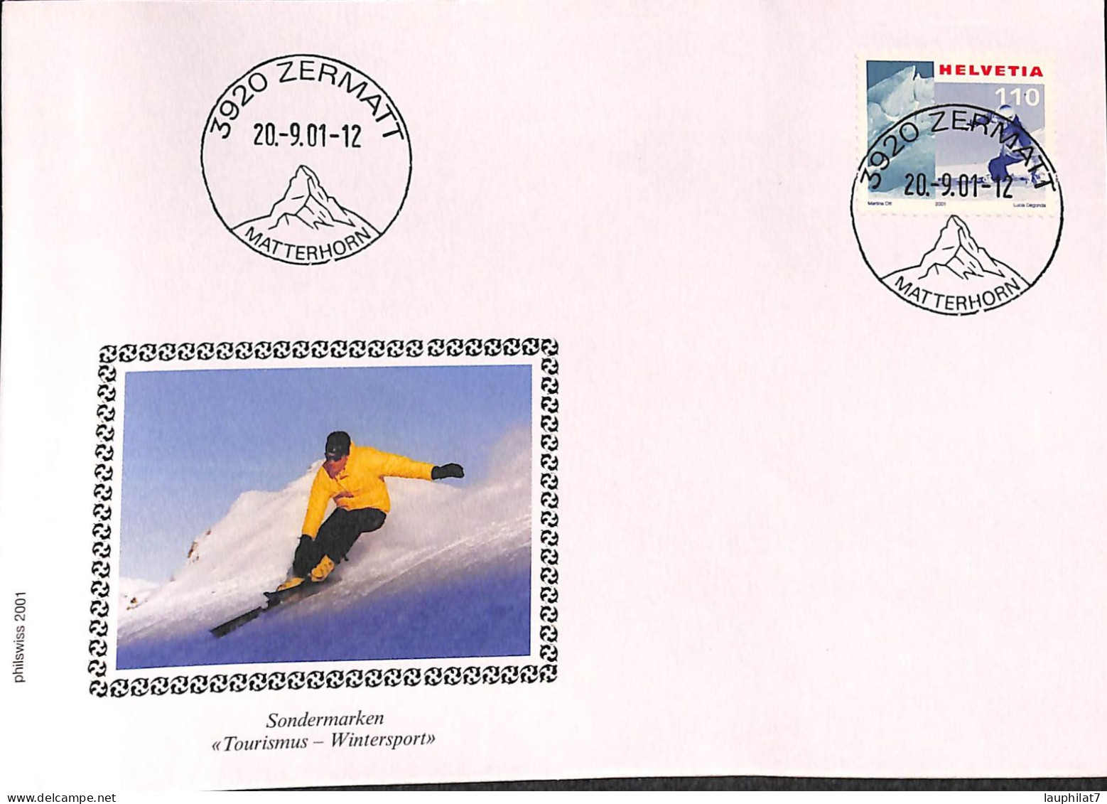 [900708]TB//-Suisse  - FDC, Documents, Sports, Ski - Sci