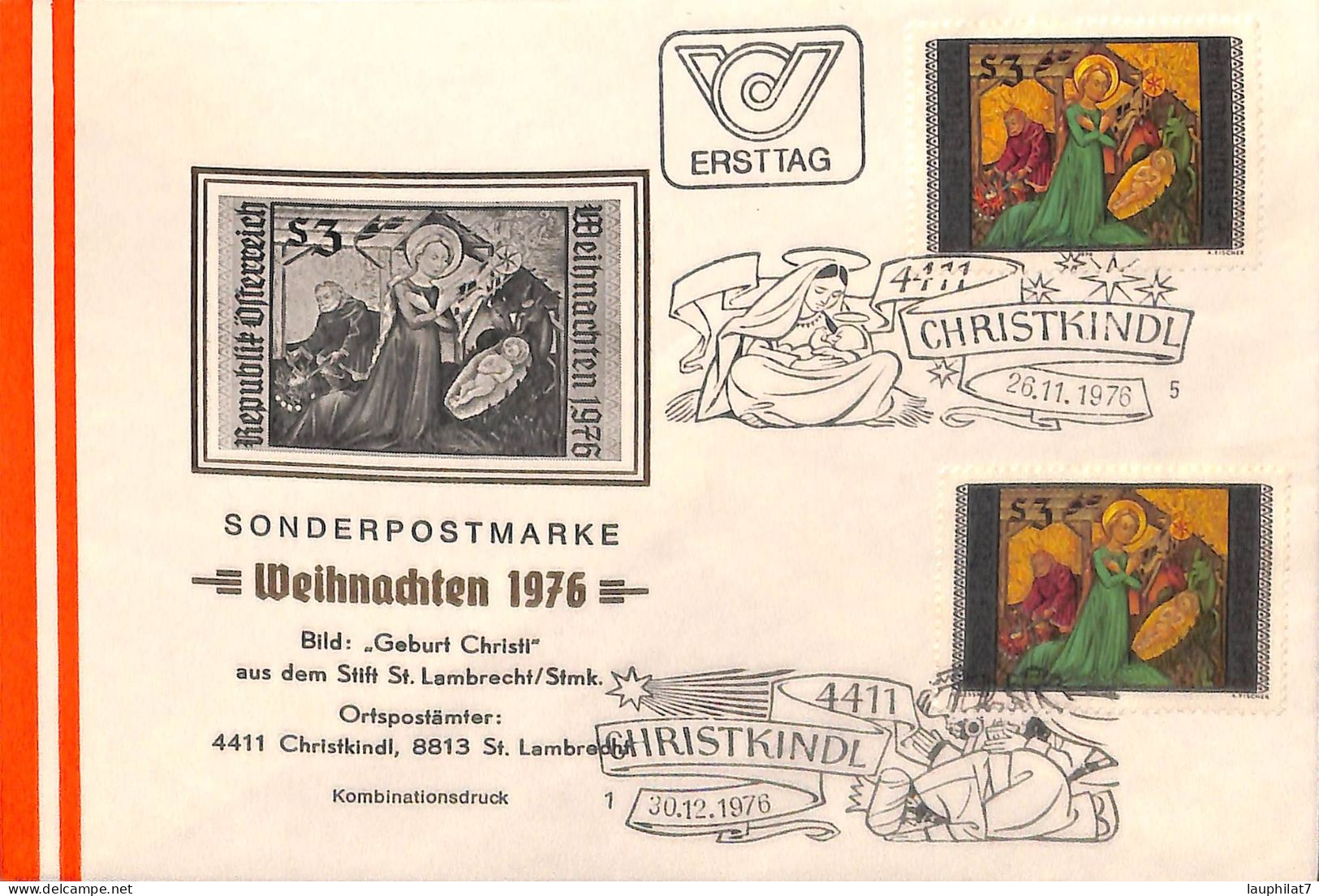 [900679]TB//-Autriche 1976 - FDC, Documents, Religions & Croyances - Sonstige