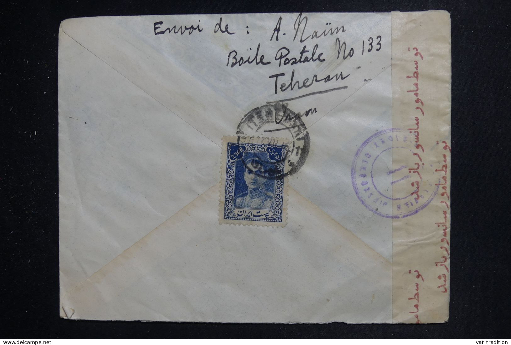 IRAN - Enveloppe De Téhéran Pour Paris Avec Contrôle Postal Iranien - L 151294 - Iran