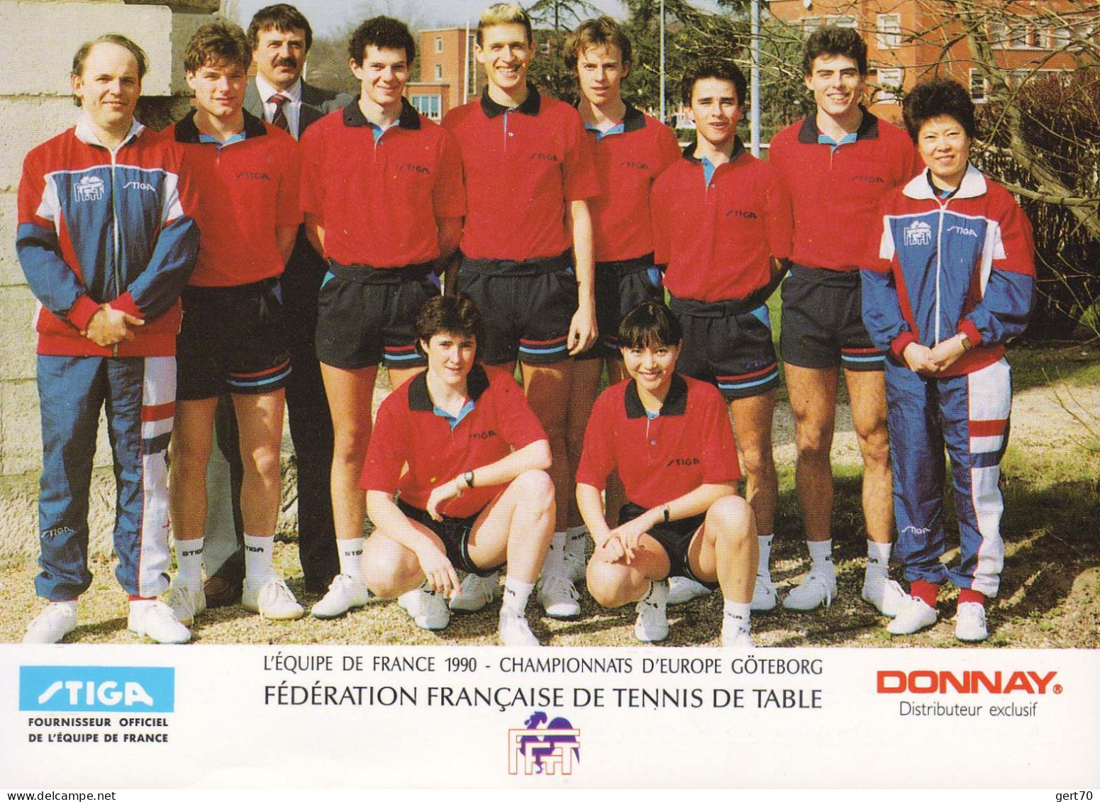 France 1990, French Team / Equipe De France - Table Tennis