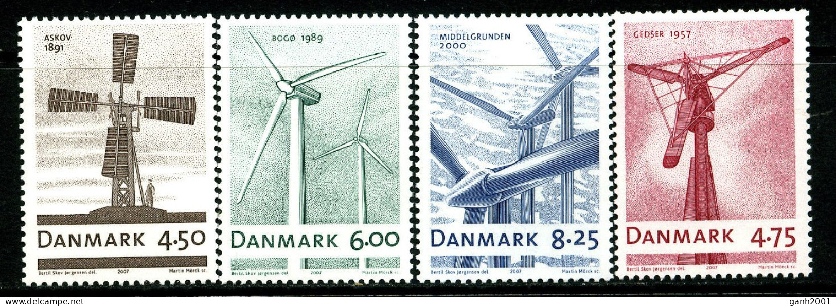 Denmark 2007 Dinamarca / Mills MNH Molinos Mühlen / 0355  38-41 - Moulins