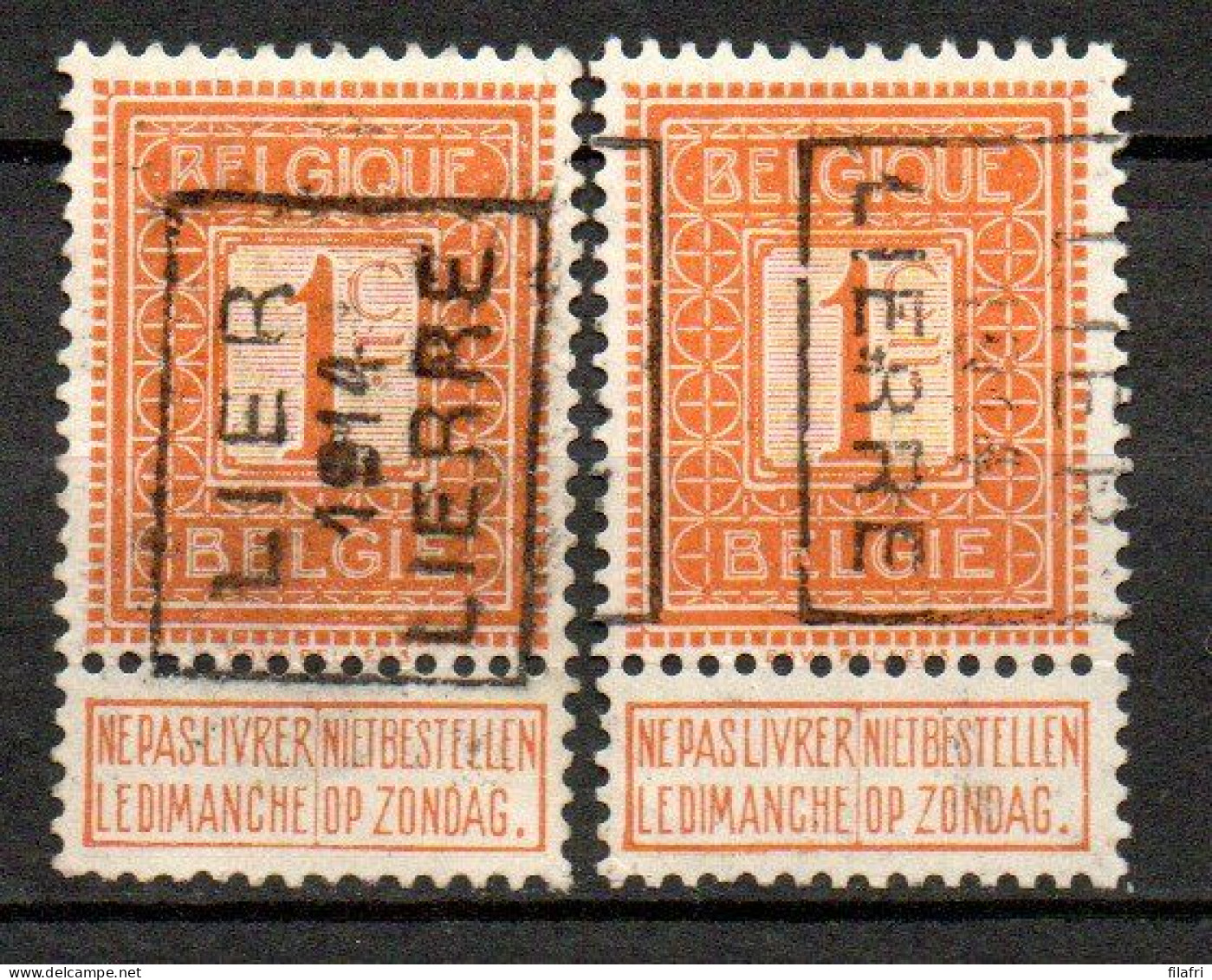 2299 Voorafstempeling Op Nr 108 - LIER 1914 LIERRE - Positie A&B - Rollenmarken 1910-19