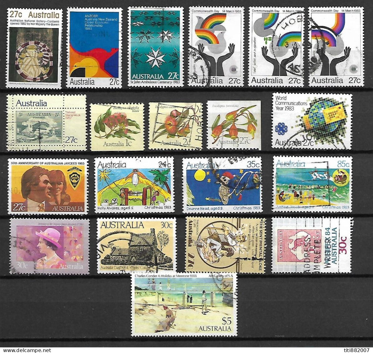 AUSTRALIE   -  1982 / 84  .     L O T  De   20 Oblitérés - Usati