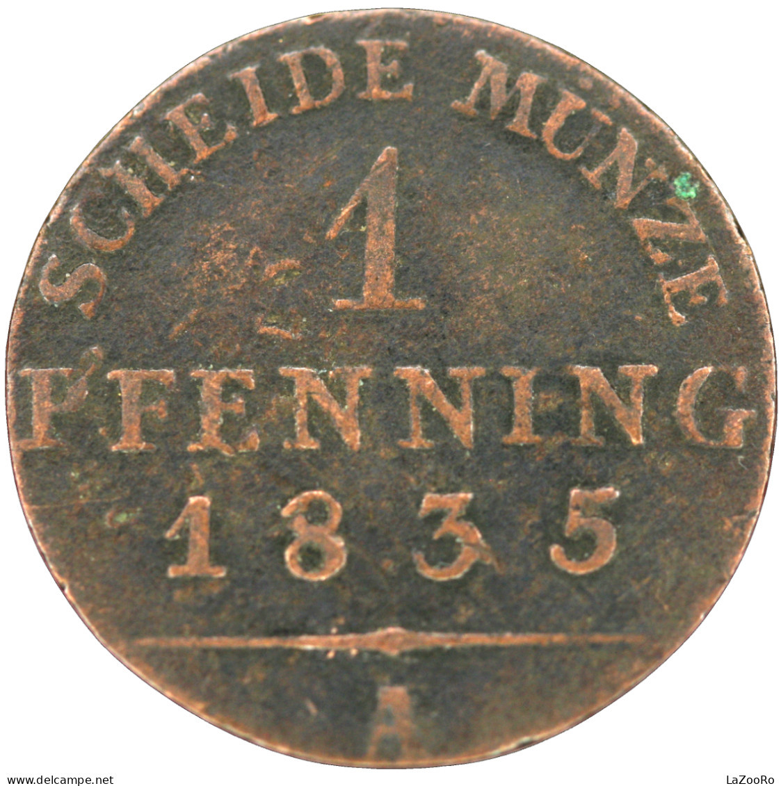 LaZooRo: Germany PRUSSIA 1 Pfennig 1835 A VF - Monedas Pequeñas & Otras Subdivisiones