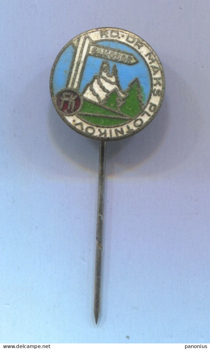 Alpinism, Mountaineering, Climbing - PD Samobor Croatia,  Vintage  Pin Badge  Abzeichen, Enamel - Alpinisme