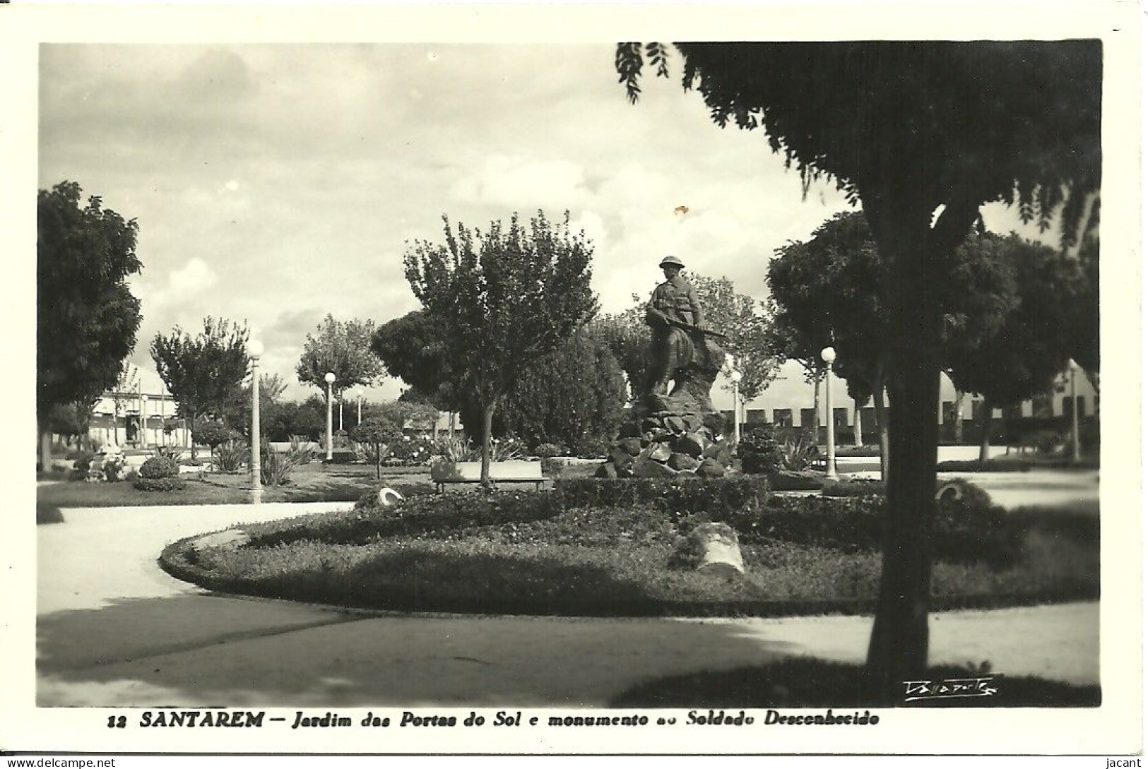 Portugal - Santarem - Jardim Das Portas Do Sol E Monumento Ao Soldado Desconhecido - Loty Passaporte - 2 Scans - Santarem