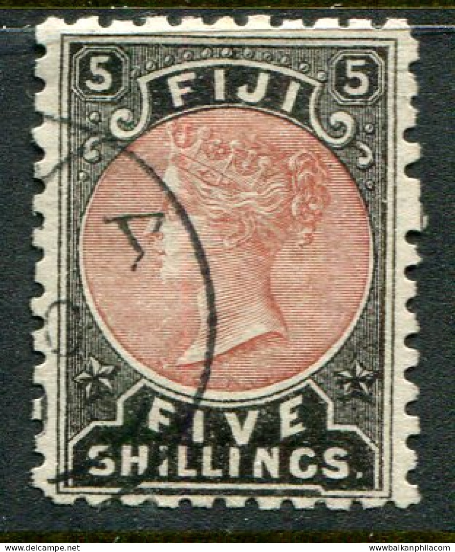 1882 Fiji QV 5s Perf 10 Used Sg 69 - Fidji (...-1970)