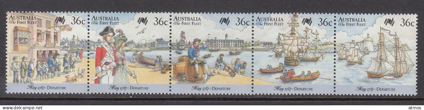 Australia MNH Michel Nr 1028/32 From 1987 - Ongebruikt