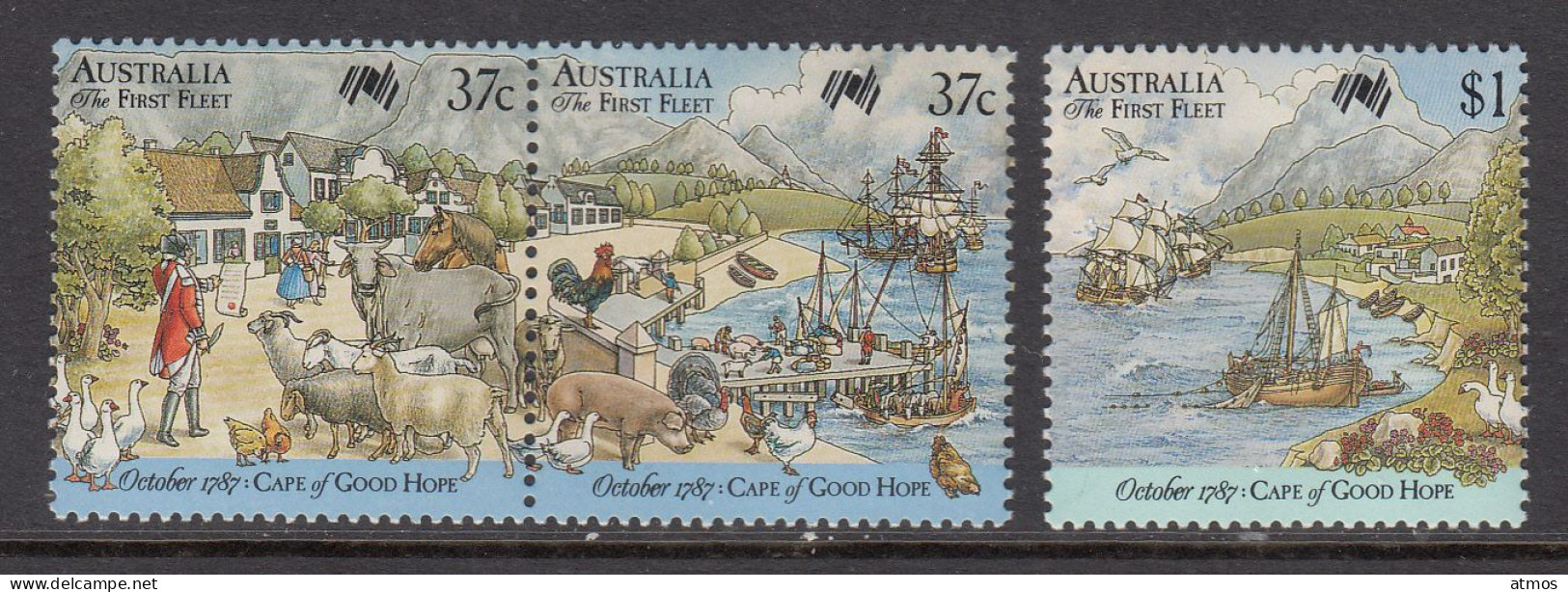 Australia MNH Michel Nr 1059/61 From 1987 - Mint Stamps