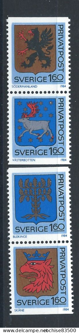 Suède N°1312/15** (MNH) 1985 - Armoiries De Provinces - Neufs