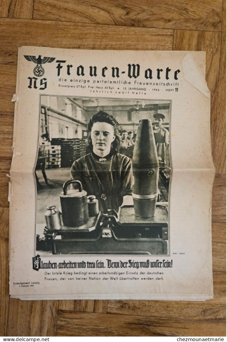 FRAUEN WARTE Die Einzige Parteiamtliche Frauenzeitschrift 1944 Heft 11 JOURNAL - 1950 à Nos Jours