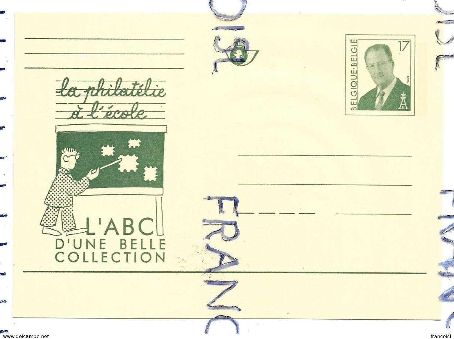 La Philatélie à L'école. L'ABC D'une Belle Collection. Prétimbré (17 Francs Belges) - Stamps (pictures)