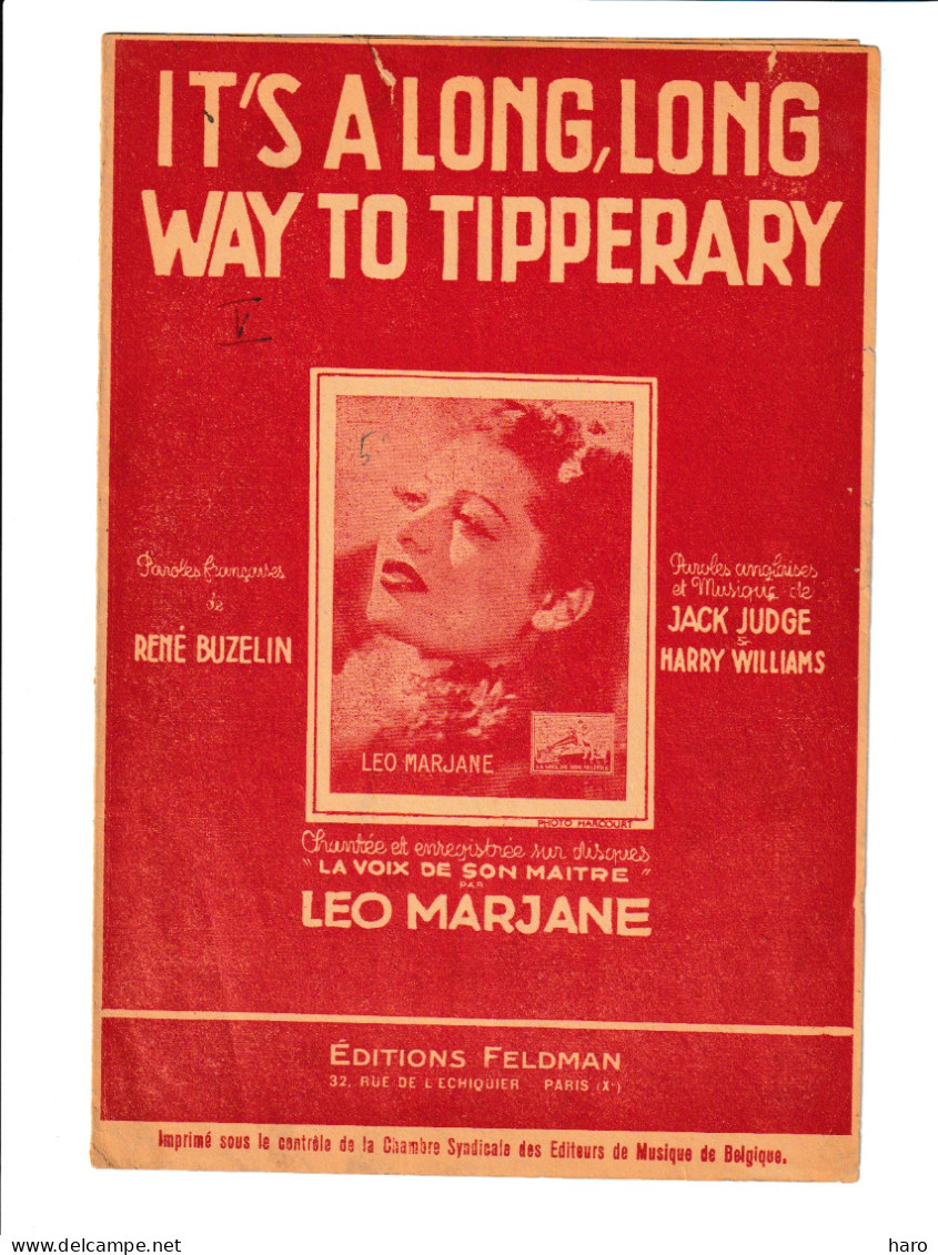 Guerre 40/45 - Partition - Musique - "It's A Long, Long Way To Tipperary " " - (B371) - Spartiti