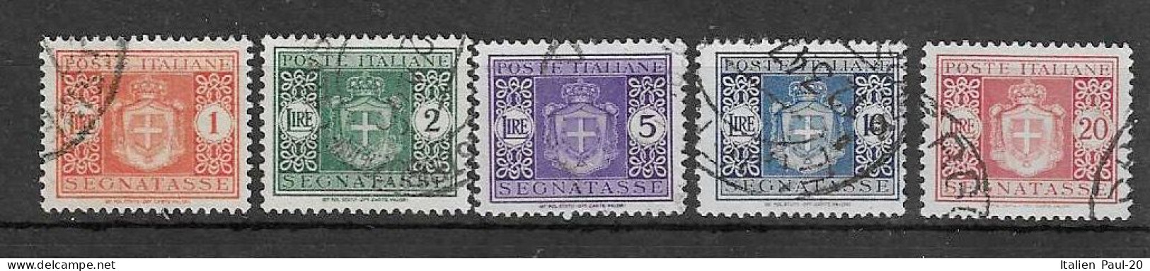 Italien - Selt./gest. Bessere "Portomarken" Aus 1945/46 - Michel 69/73! - Taxe