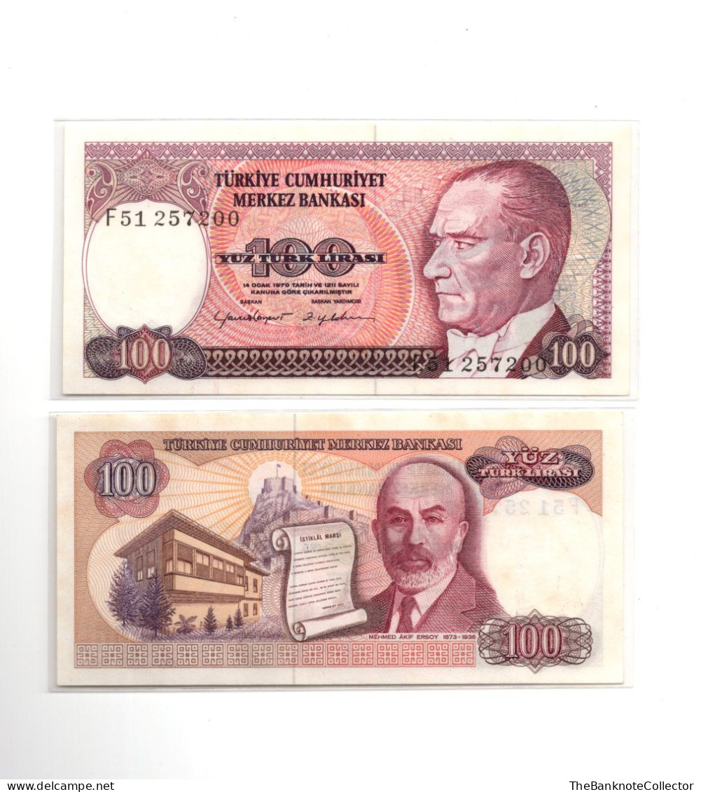 Turkey 100 Lirasi 1970 (1983) P-194 UNC - Turquie