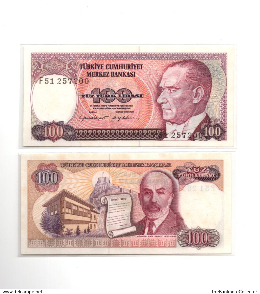 Turkey 100 Lirasi 1970 (1983) P-194 UNC - Turquia