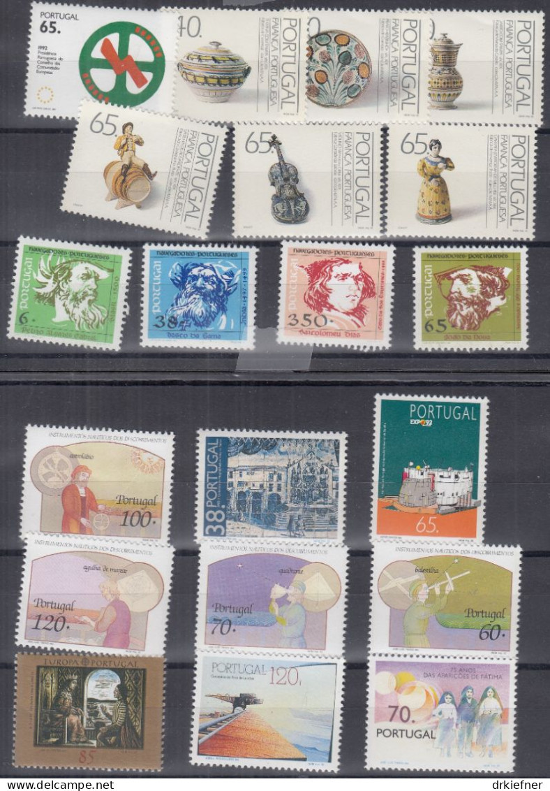 PORTUGAL  Jahrgang 1992, Postfrisch **, Sondermarken 1894-1900, 1902-14, 1917-27, 1934-39, 1941-44, 1946-7 (ohne Blöcke) - Unused Stamps