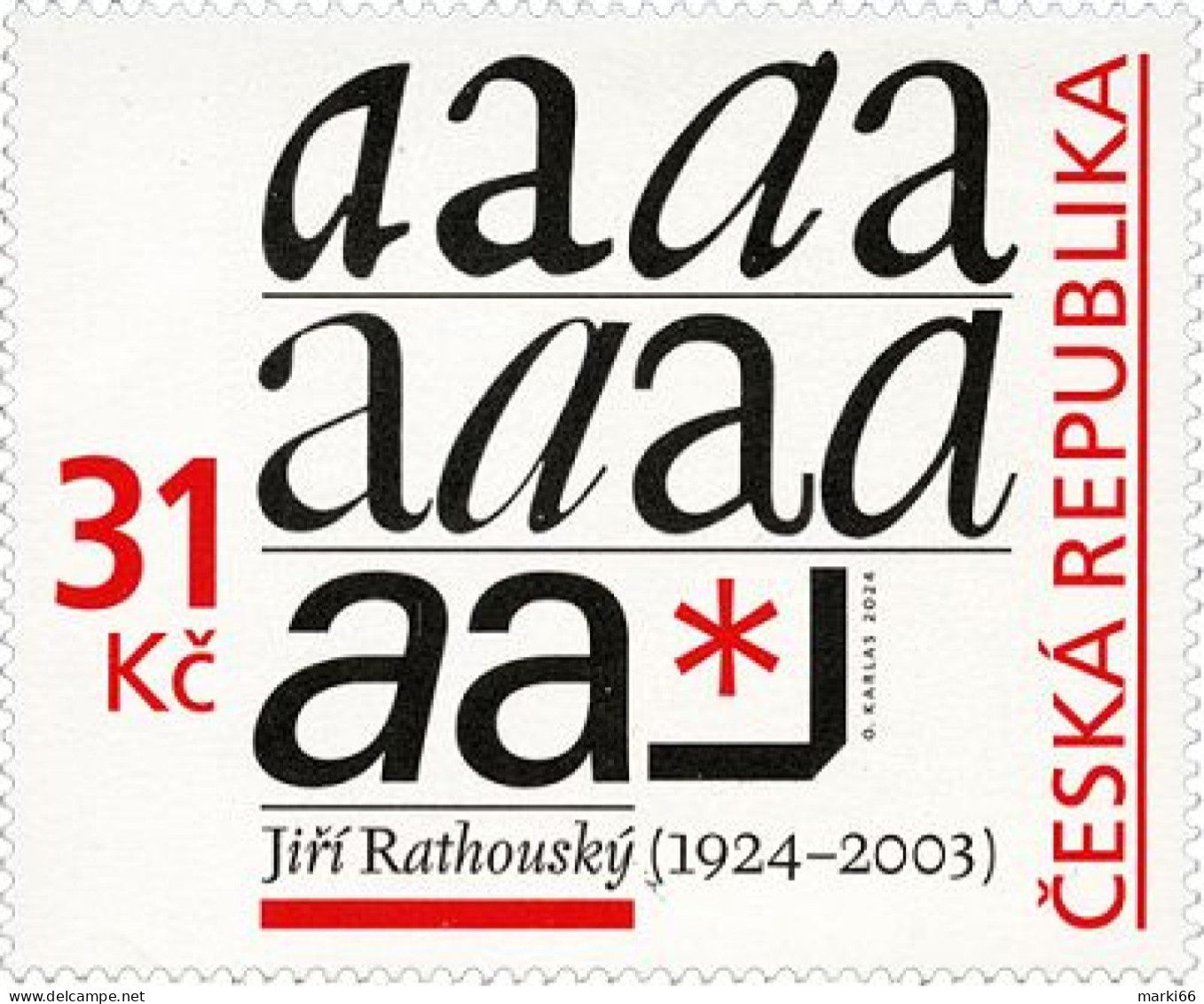 Czech Republic - 2024 - Works Of Art On Postage Stamps - Jiri Rathousky - Mint Stamp - Ungebraucht