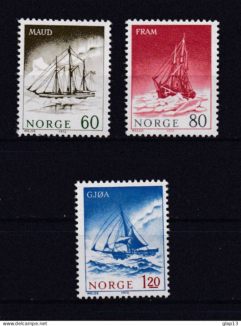 NORVEGE 1972 TIMBRE N°606/08 NEUF AVEC CHARNIERE BATEAUX - Neufs