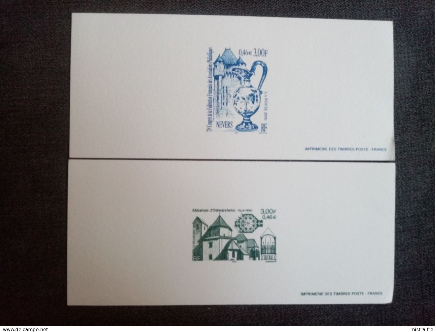 FRANCE. 1999 . 2 Epreuves D'Artistes. Abbatiale Ottmarsheim - Artist Proofs