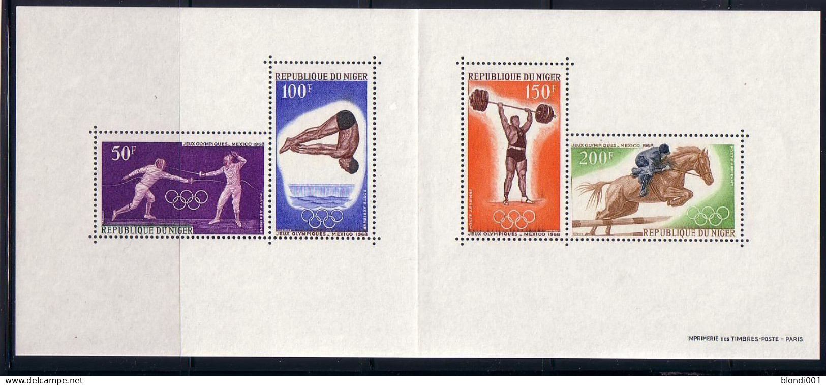 Olympics 1968 - Fencing - NIGER - S/S 4v MNH - Ete 1968: Mexico