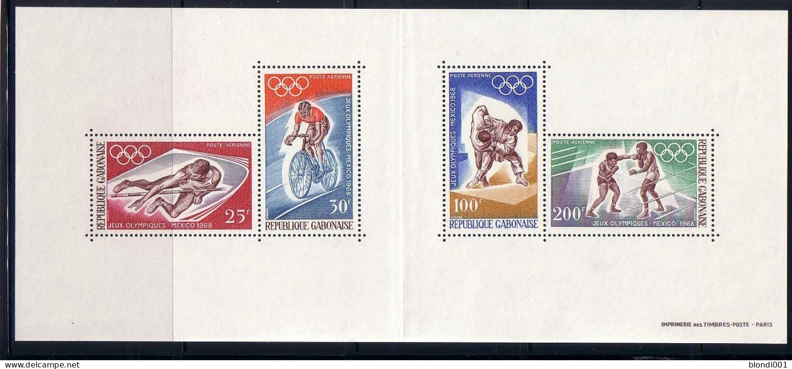 Olympics 1968 - Judo - GABON - S/S 4v MNH - Zomer 1968: Mexico-City