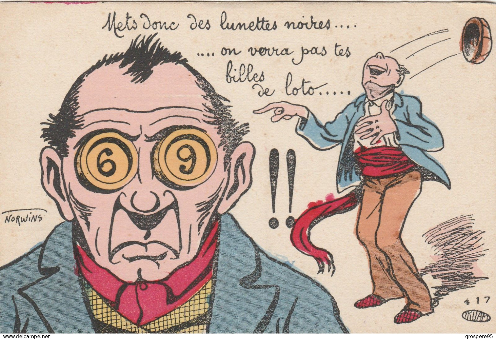 ILLUSTRATEUR NORWINS HUMOUR LOTO N°417 RARE - Norwins