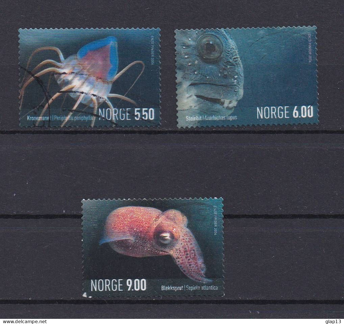 NORVEGE 2004 TIMBRE N°1433/35 OBLITERE FAUNE MARINE - Used Stamps