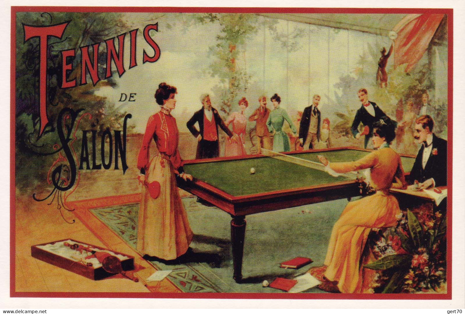 USA, Tennis De Salon, Lithograph / Reproduction - Tennis De Table