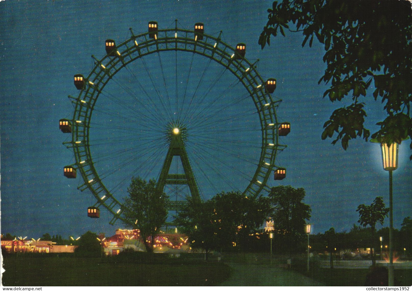 VIENNA, PRATER, GIANT WHEEL, ARCHITECTURE, AMUSEMENT PARK, AUSTRIA, POSTCARD - Prater