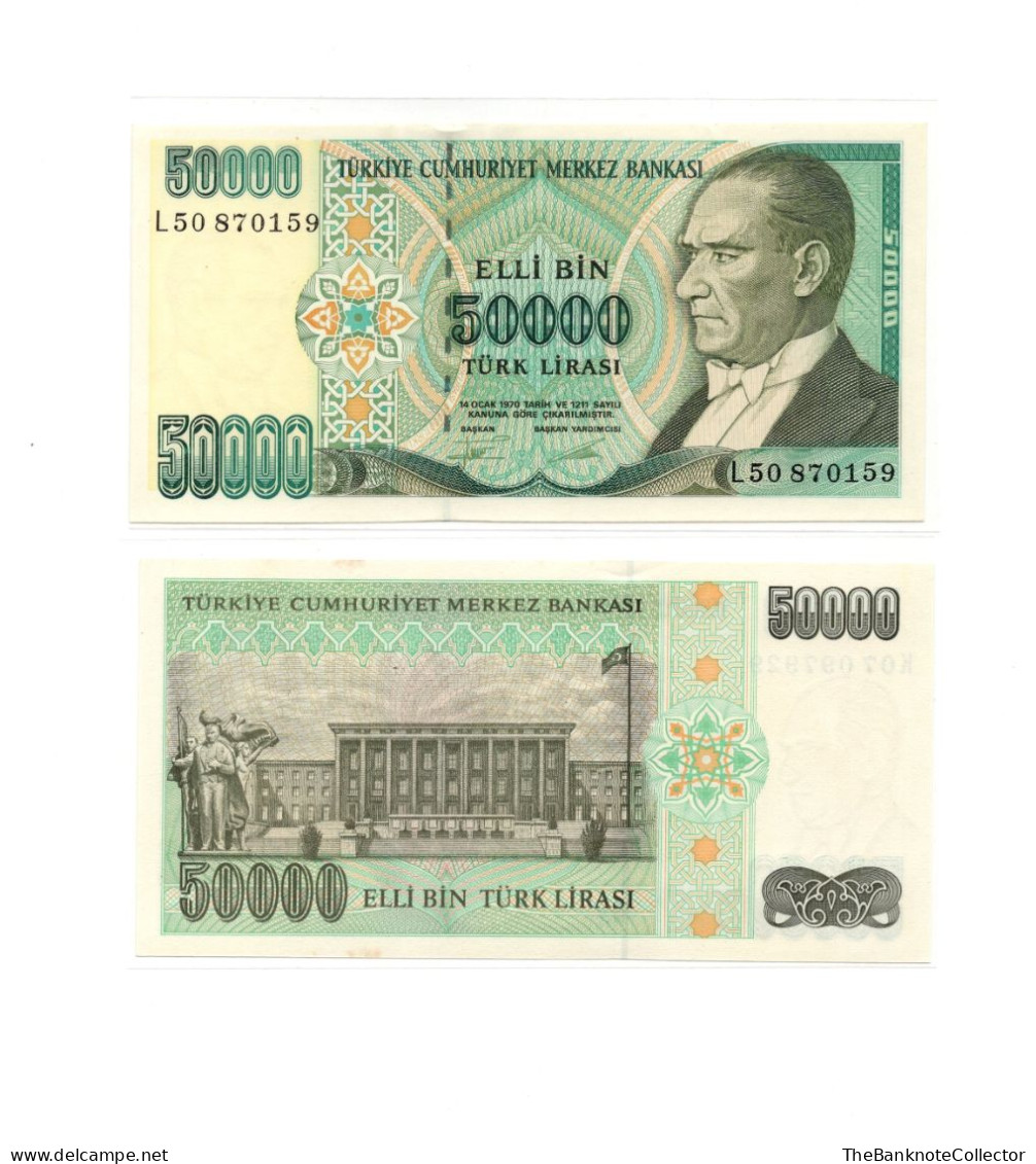 Turkey 50,000 Lirasi 1970 (1995) P-204 UNC - Turquie