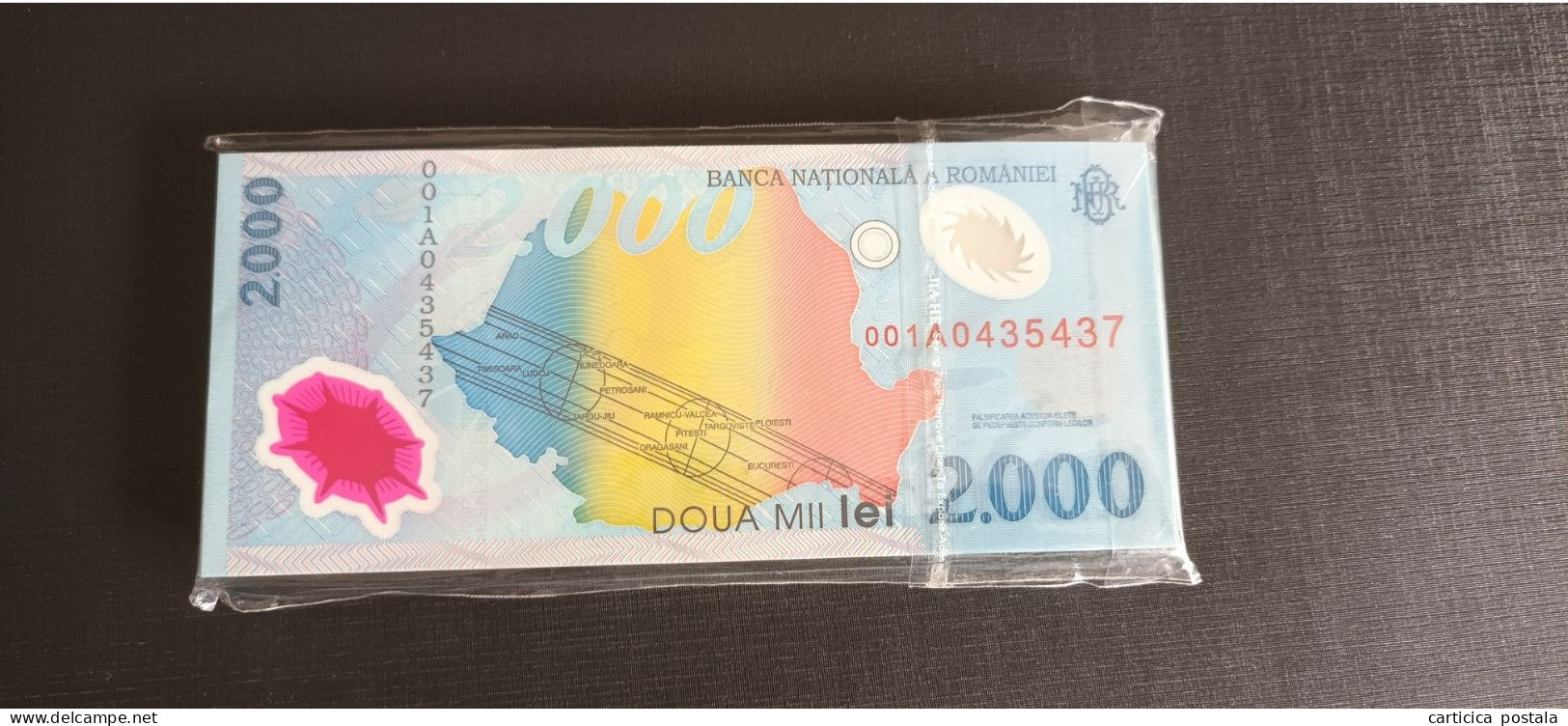 Romania Rumanien Bancnota 200 Lei 1999 Eclipsa 100 Buc Serie Consecutiva 100 Pcs Consecutive Series - Romania