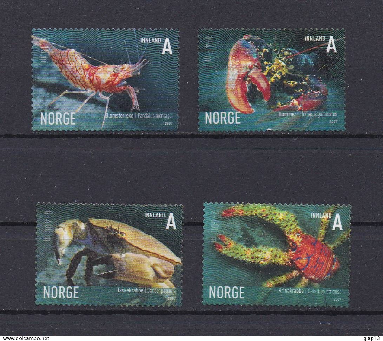 NORVEGE 2007 TIMBRE N°1569/72 OBLITERE ANIMAUX MARINS - Gebraucht