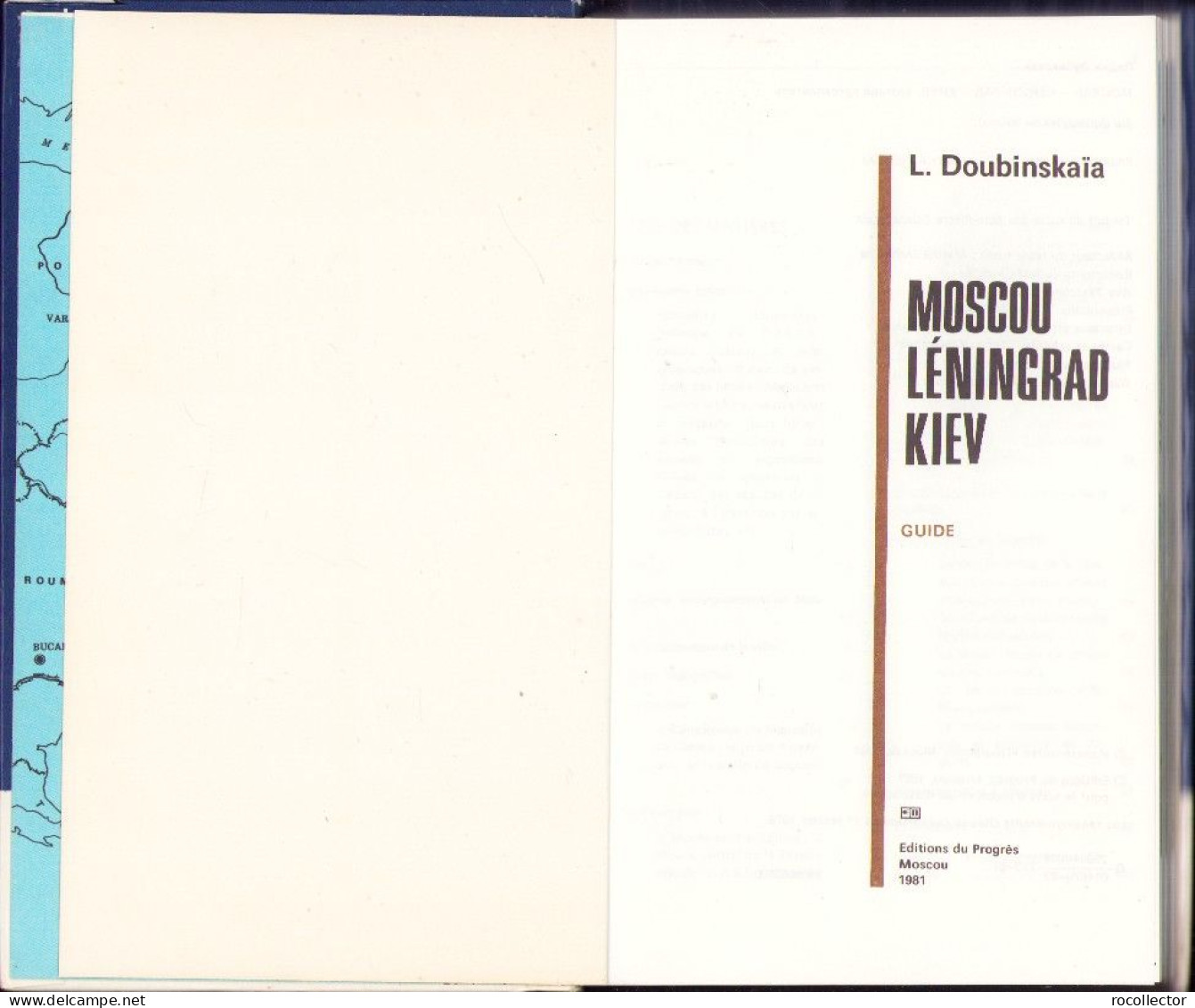 Moscou Léningrad Kiev Guide Par L Doubinskaia, 1981 C4387N - Alte Bücher