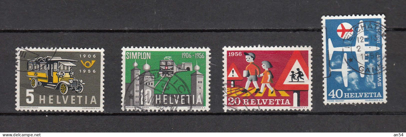 1956  N° 324 à 327    OBLITERES         CATALOGUE SBK - Used Stamps