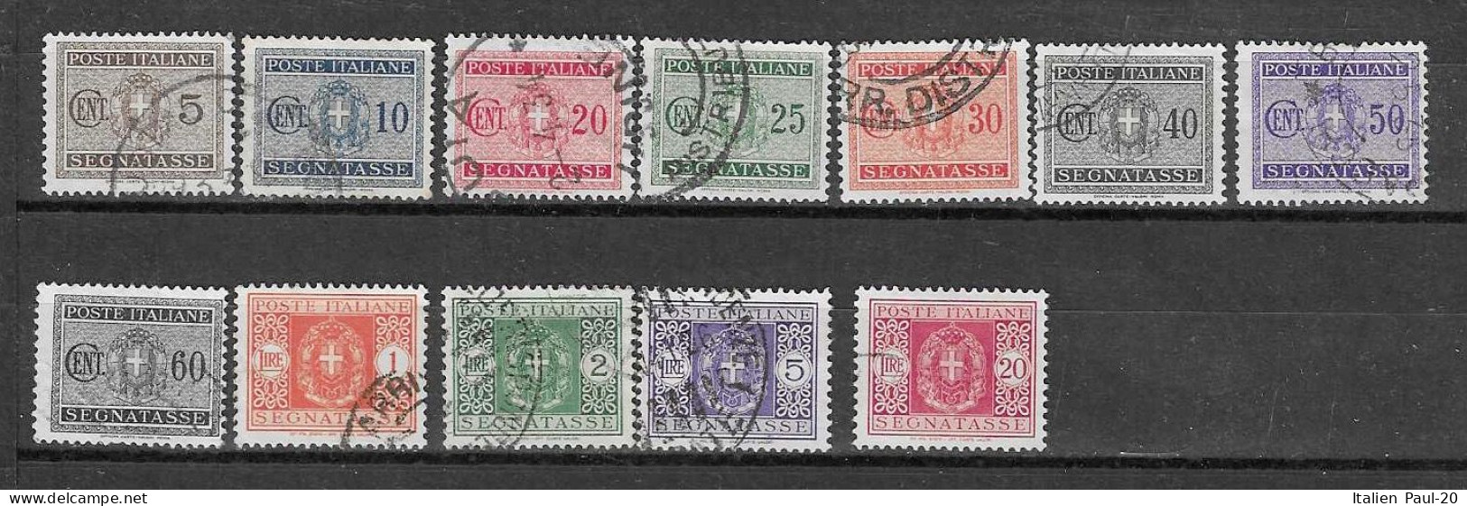 Italien - Selt./gest. Bessere "Portomarken" Aus 1934 - Michel 24/34 Und 36! - Postage Due