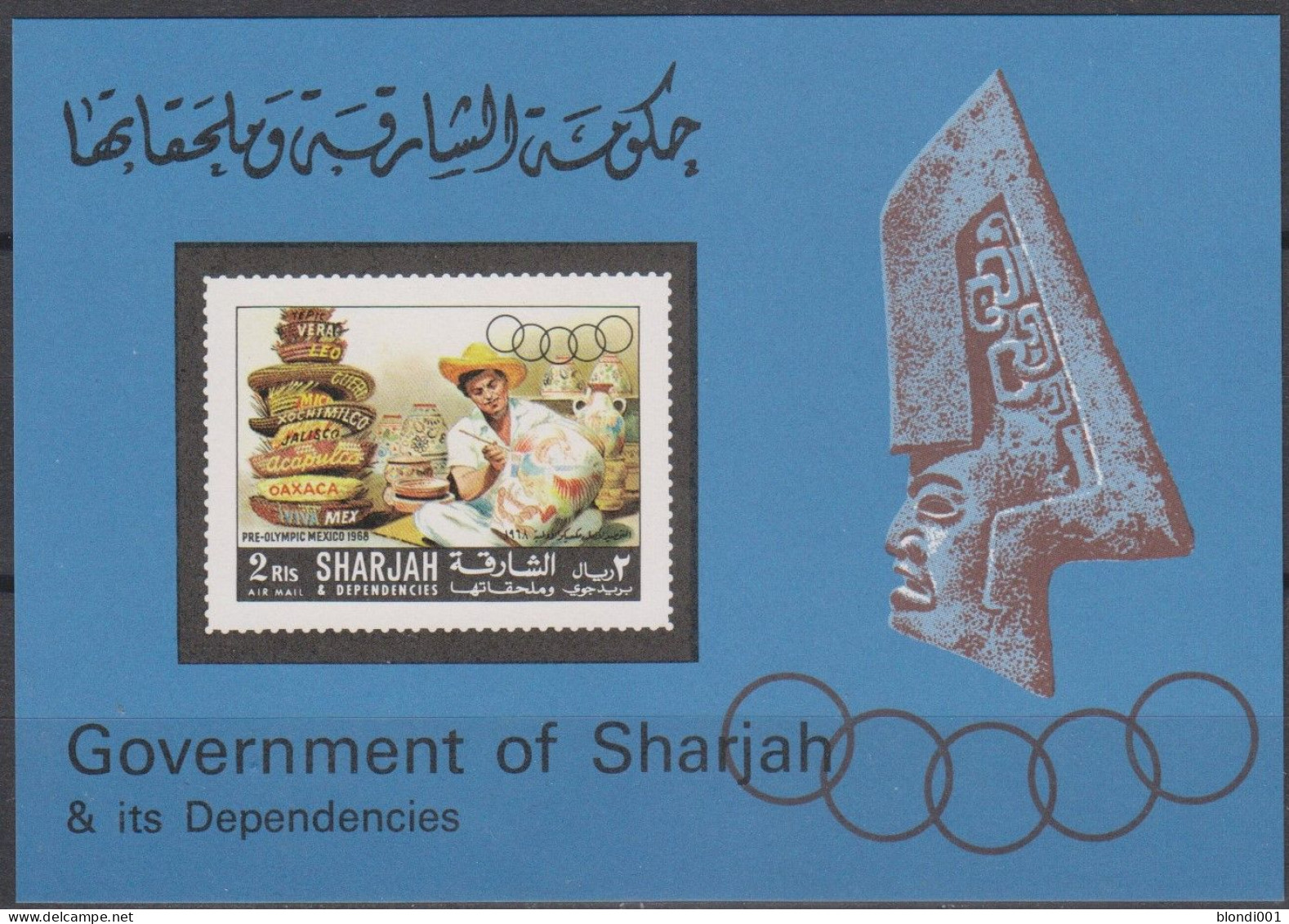 Olympics 1968 - History - SHARJAH - S/S Imp. MNH - Verano 1968: México