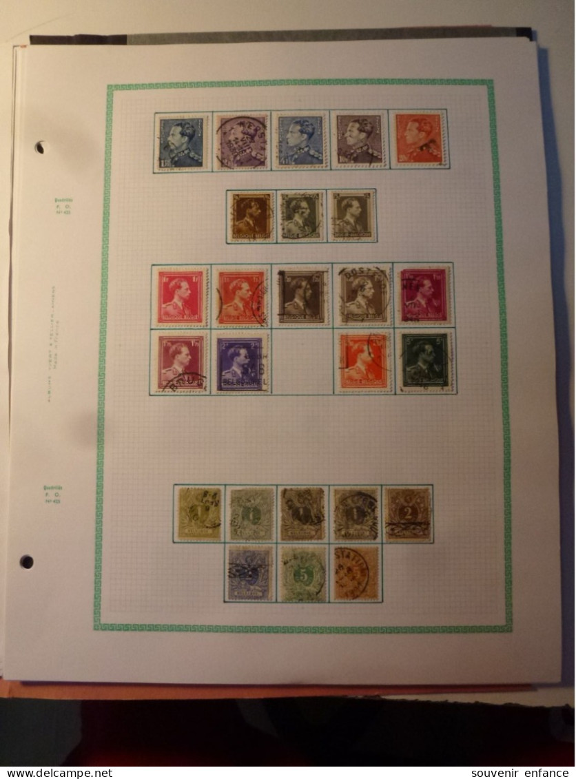 Collection de Timbres Belges Belgique à Partir de 1886