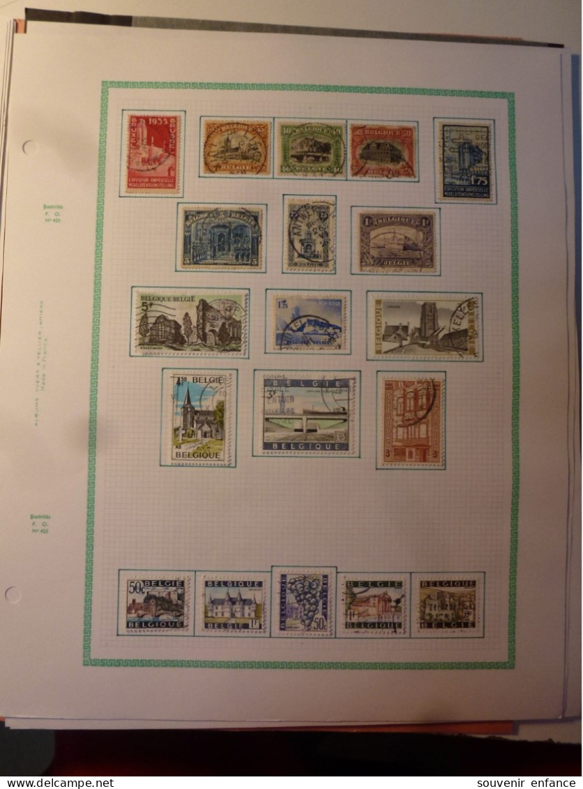 Collection de Timbres Belges Belgique à Partir de 1886