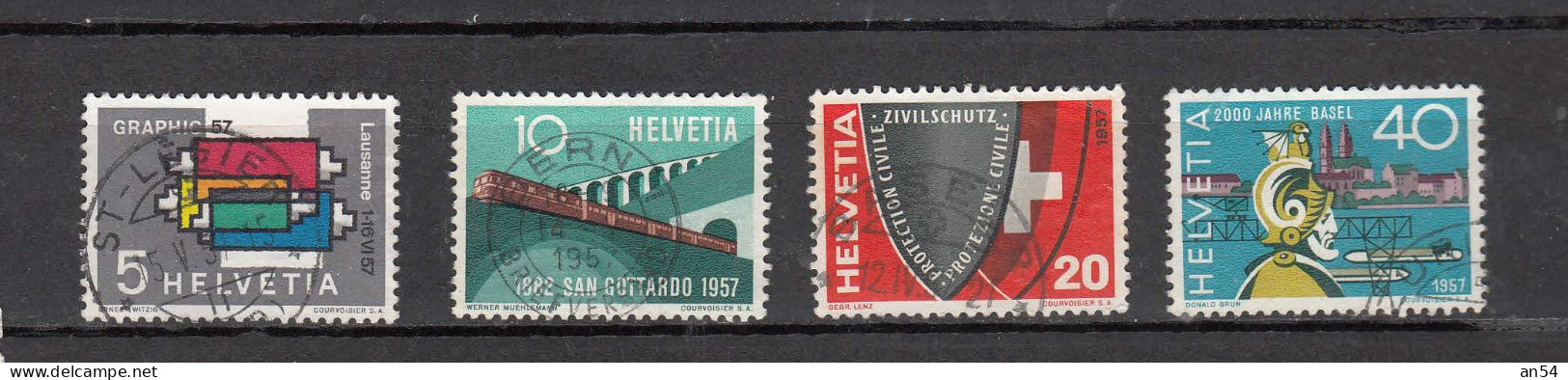 1957  N° 328 à 331    OBLITERES         CATALOGUE SBK - Used Stamps