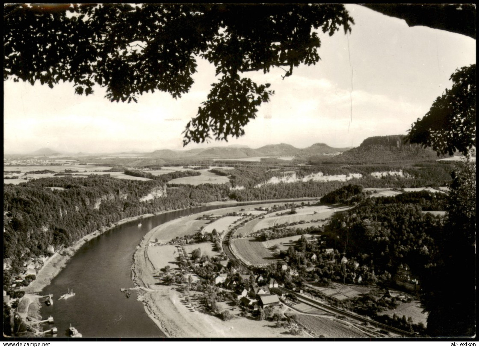 Rathen Panorama V.d. Bastei Basteifelsen (Sächsische Schweiz) 1980 - Rathen