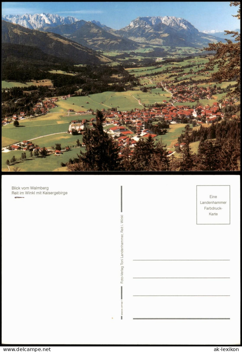 Reit Im Winkl Panorama-Ansichn Blick Vom Walmberg Mit Kaisergebirge 1980 - Reit Im Winkl