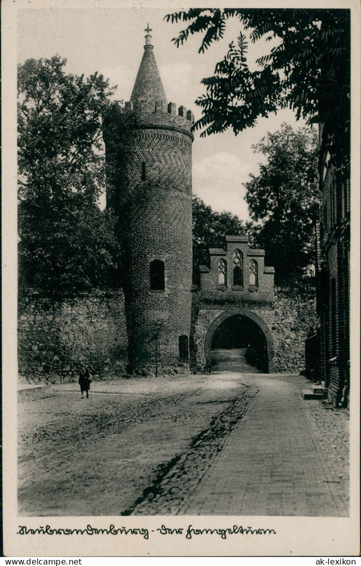 Ansichtskarte Neubrandenburg Fangelturm, Straße 1939 - Neubrandenburg