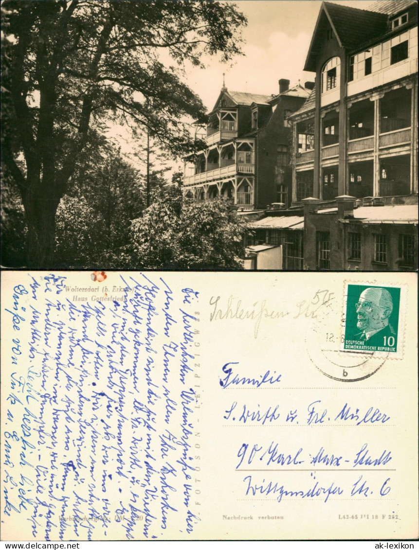 Ansichtskarte Woltersdorf Haus Gottesfriede 1965 - Woltersdorf