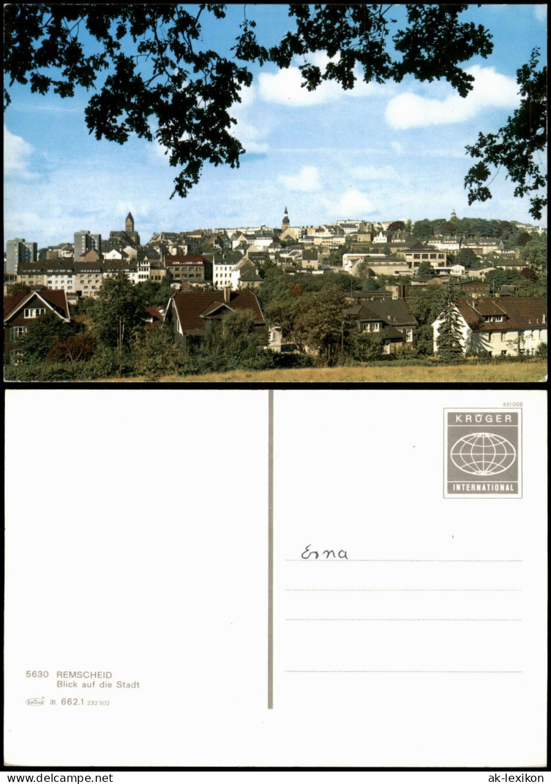 Ansichtskarte Remscheid Blick Auf Die Stadt Panorama-Ansicht 1975 - Remscheid