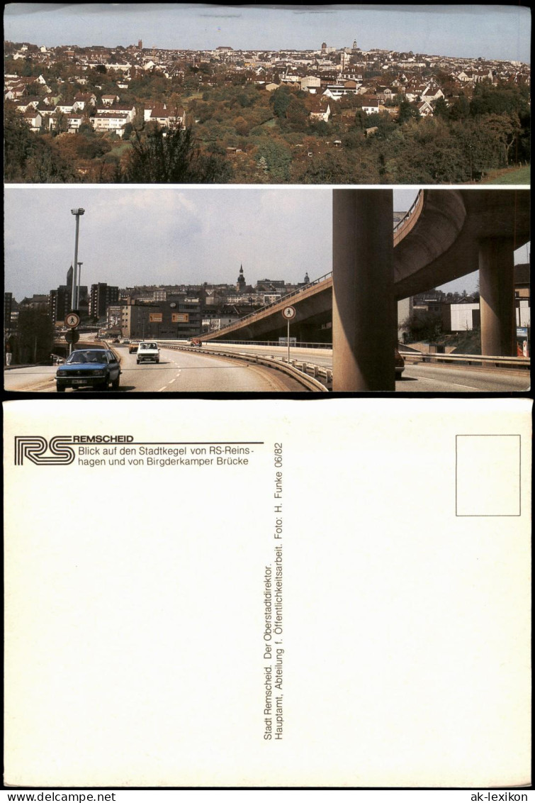 Reinshagen-Remscheid Blick Stadtkegel RS-Reinshagen Birgderkamper Brücke 1970 - Remscheid